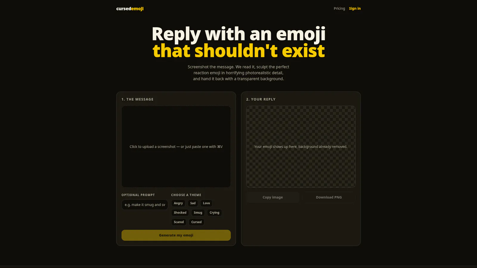 Cursed Emoji Reply  screenshot 1
