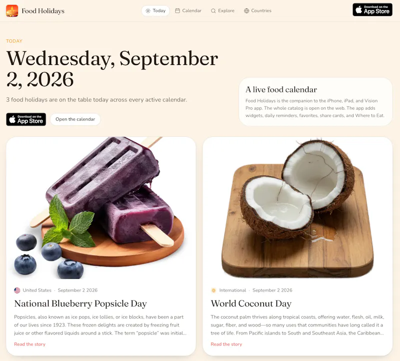 Food Holidays  screenshot 1
