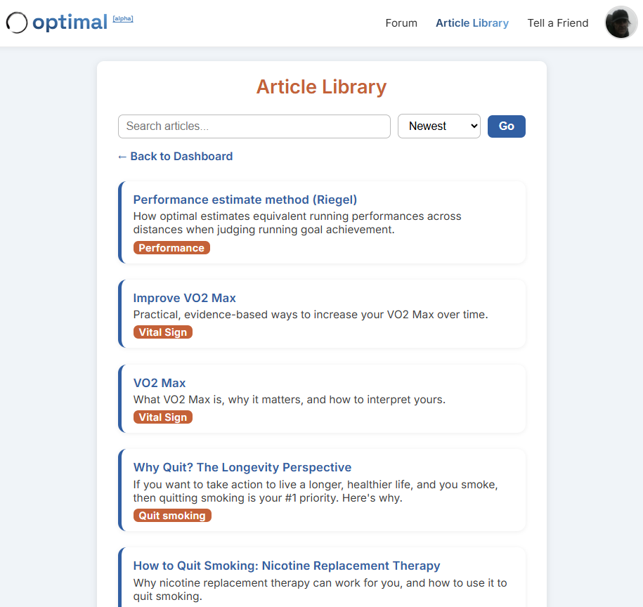 optimal - Screenshot 2 showing product features and functionality