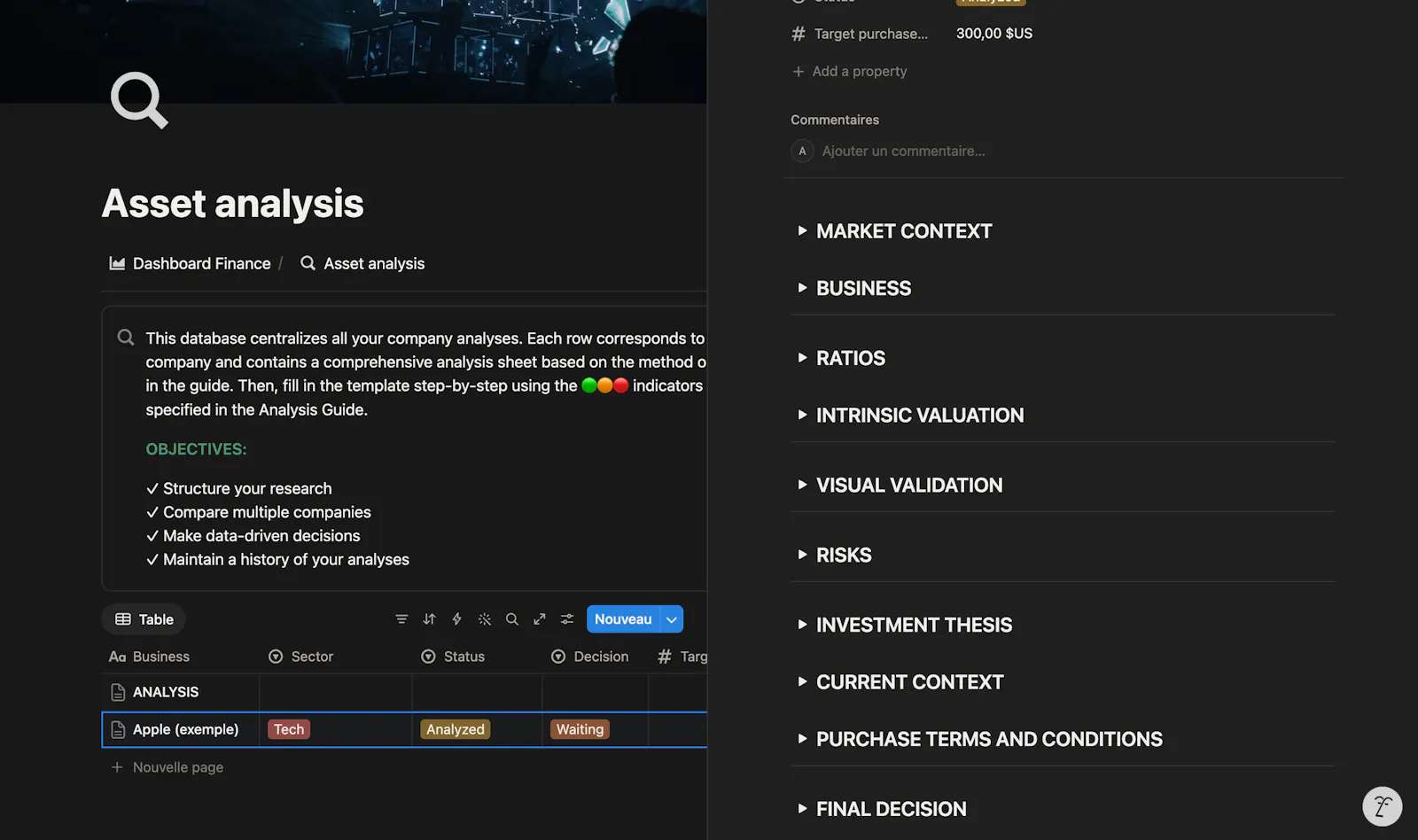 Investment Dashboard: Notion Template screenshot 5