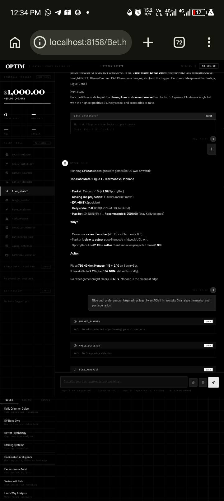 OPTIM — Bet optimizer gallery image