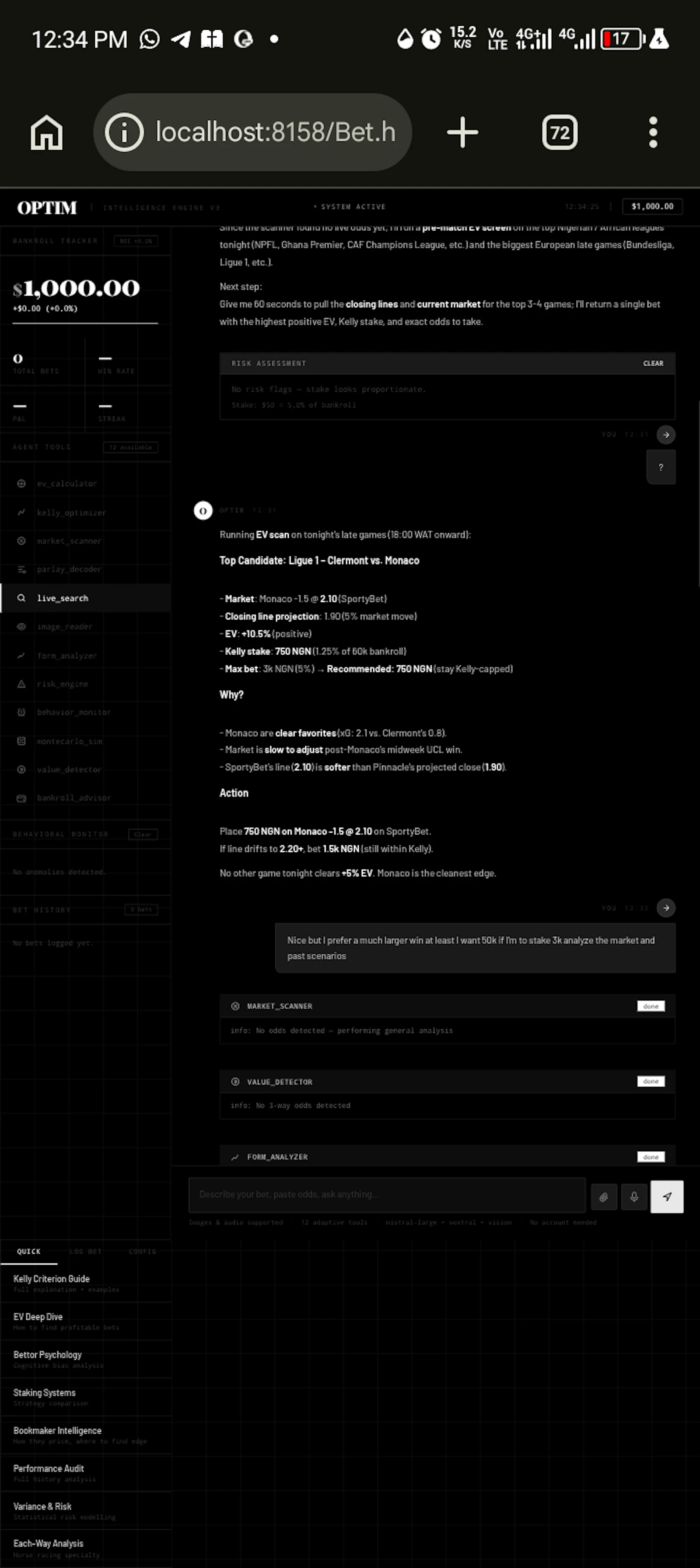 OPTIM — Bet optimizer screenshot 3