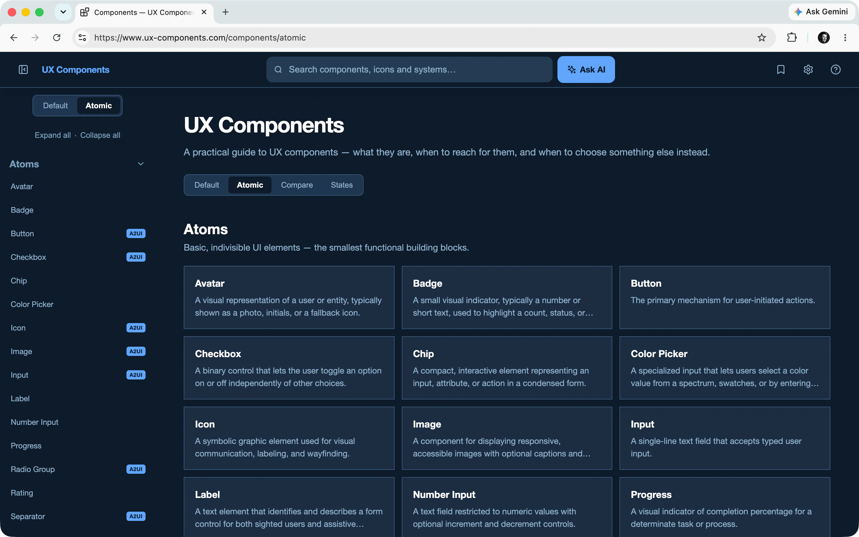 UX Components: Design System Reference gallery image