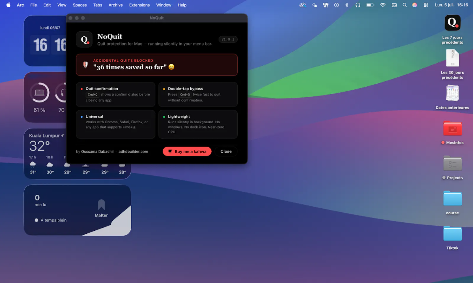 NoQuit screenshot 2