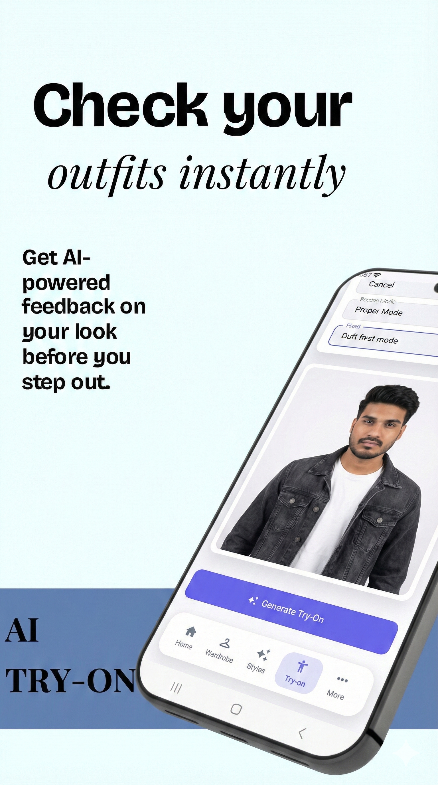 FitCheck AI - Main product screenshot demonstrating key features and user interface