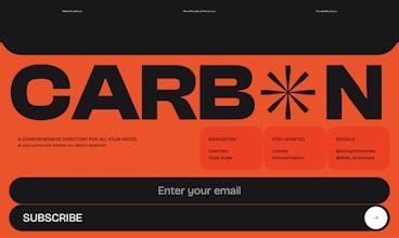 Carbon directory theme showcasing a versatile multipage layout for customization