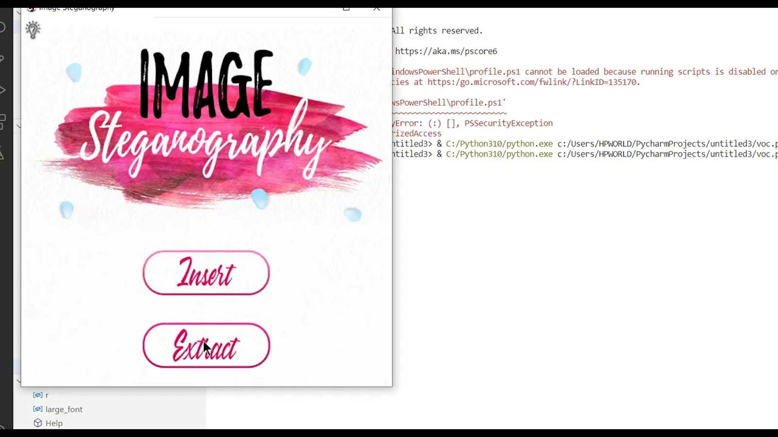 Image Steganography App  screenshot 1 (video preview)