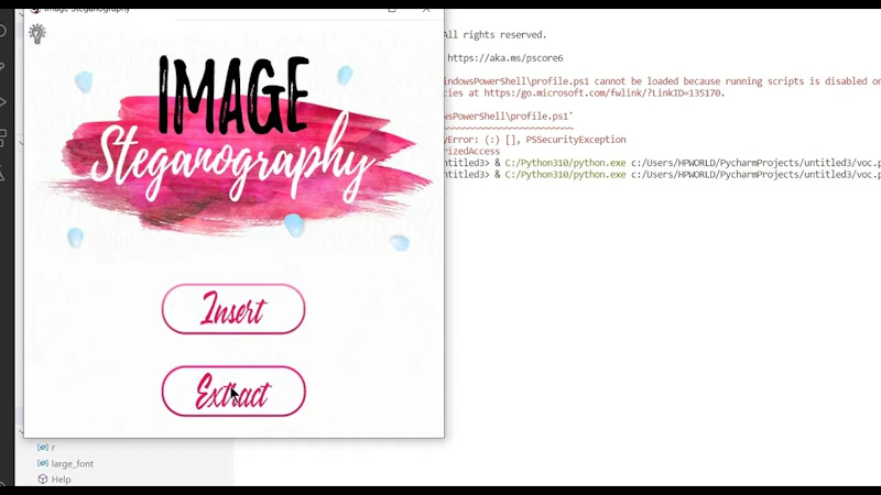 Image Steganography App  screenshot 1 (video preview)