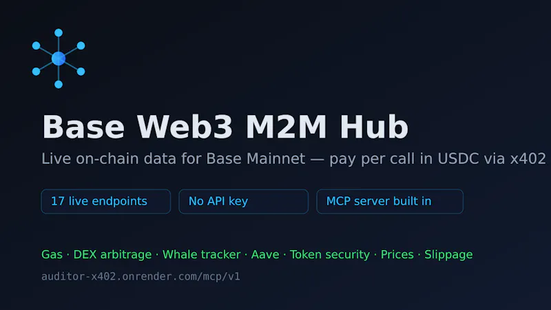 Base Web3 M2M Hub screenshot 1
