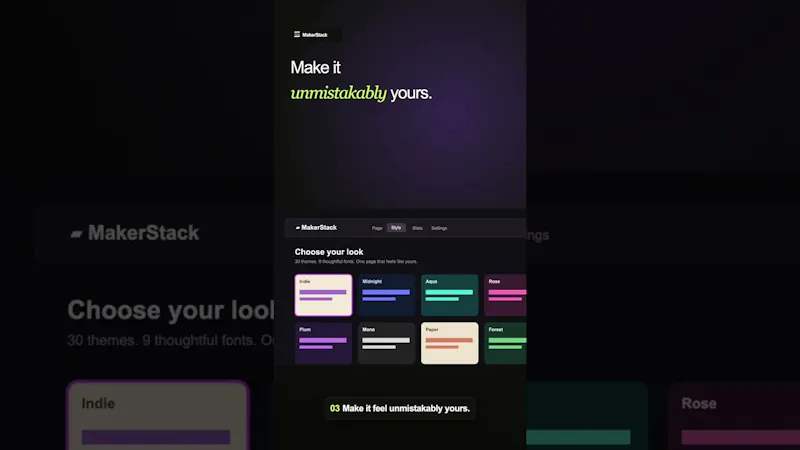 MakerStack: Your work deserves more screenshot 1 (video preview)