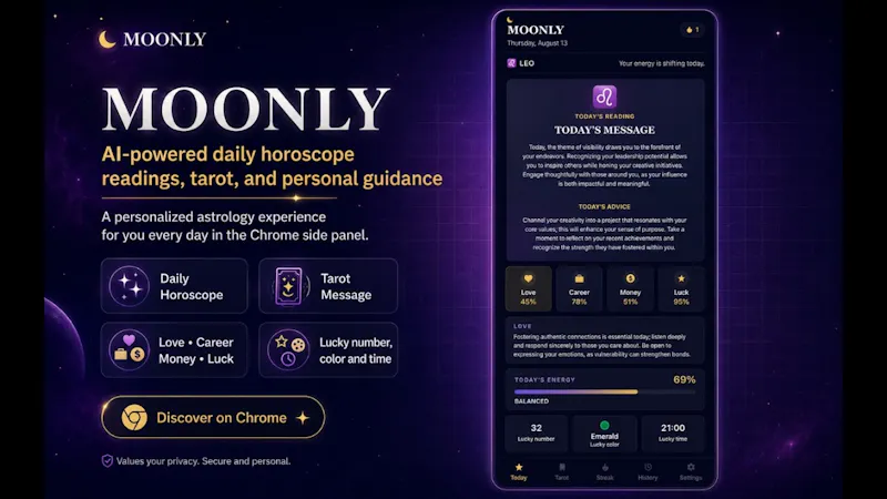 Moonly – Daily Horoscope & Tarot screenshot 1 (video preview)