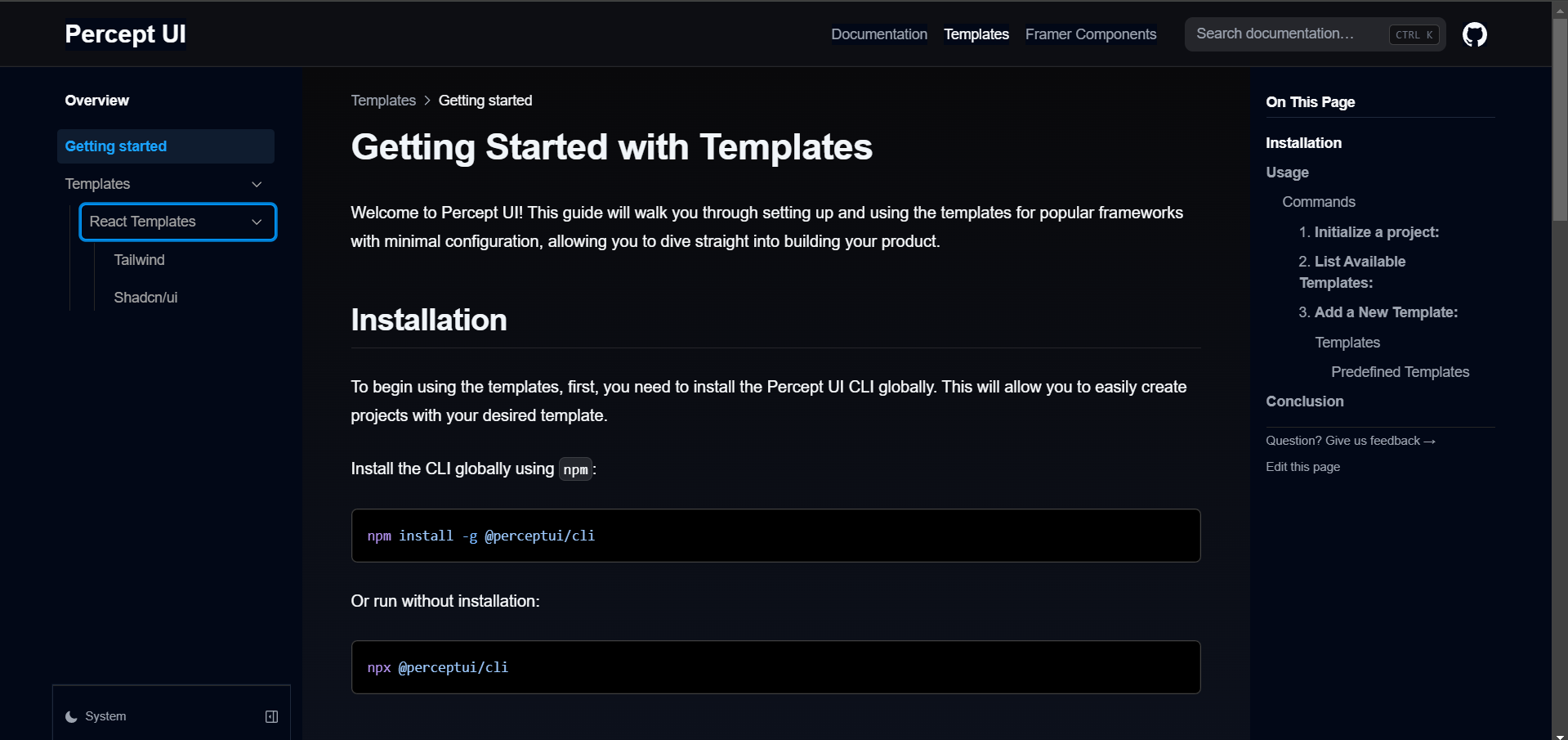Percept UI gallery image