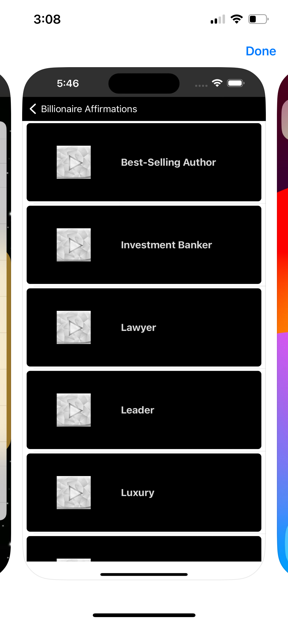 Billionaire Affirmations - Screenshot 5 showing product features and functionality