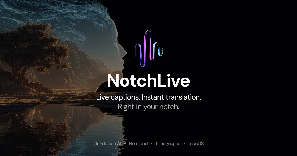 NotchLive - Main product screenshot demonstrating key features and user interface
