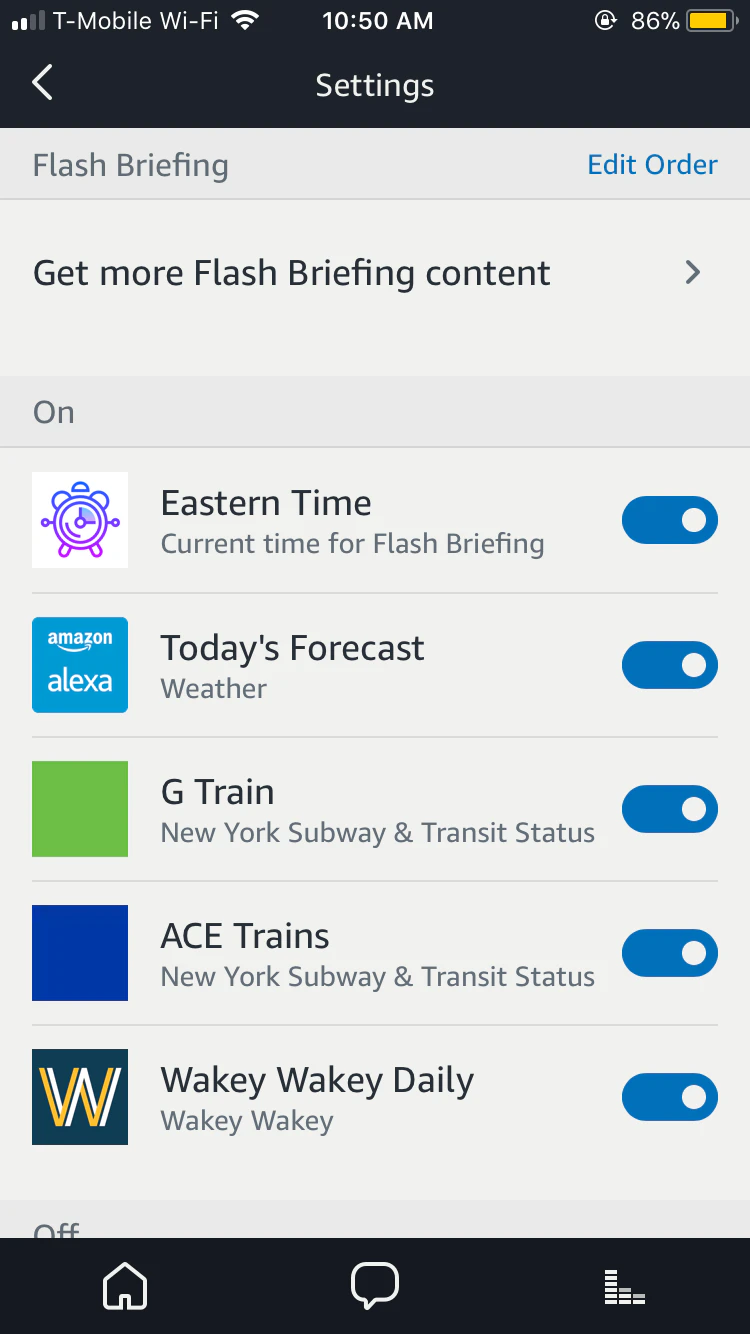 Current time for Alexa Flash Briefing