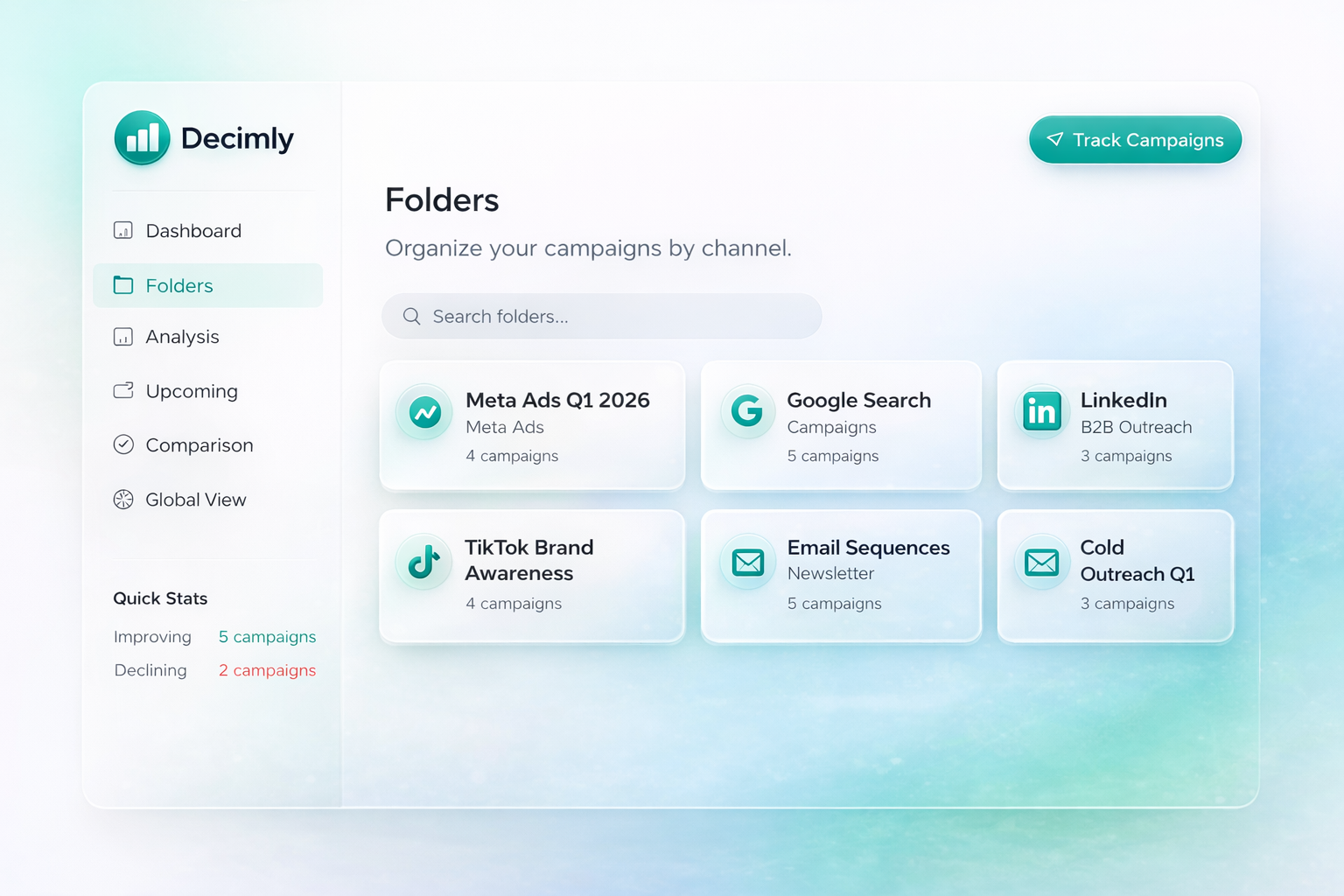 Decimly - Main product screenshot demonstrating key features and user interface