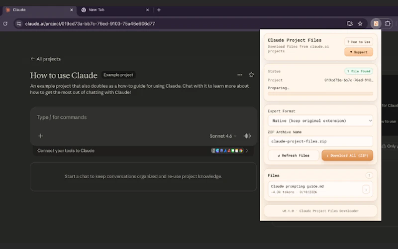 Claude Project Downloader screenshot 4