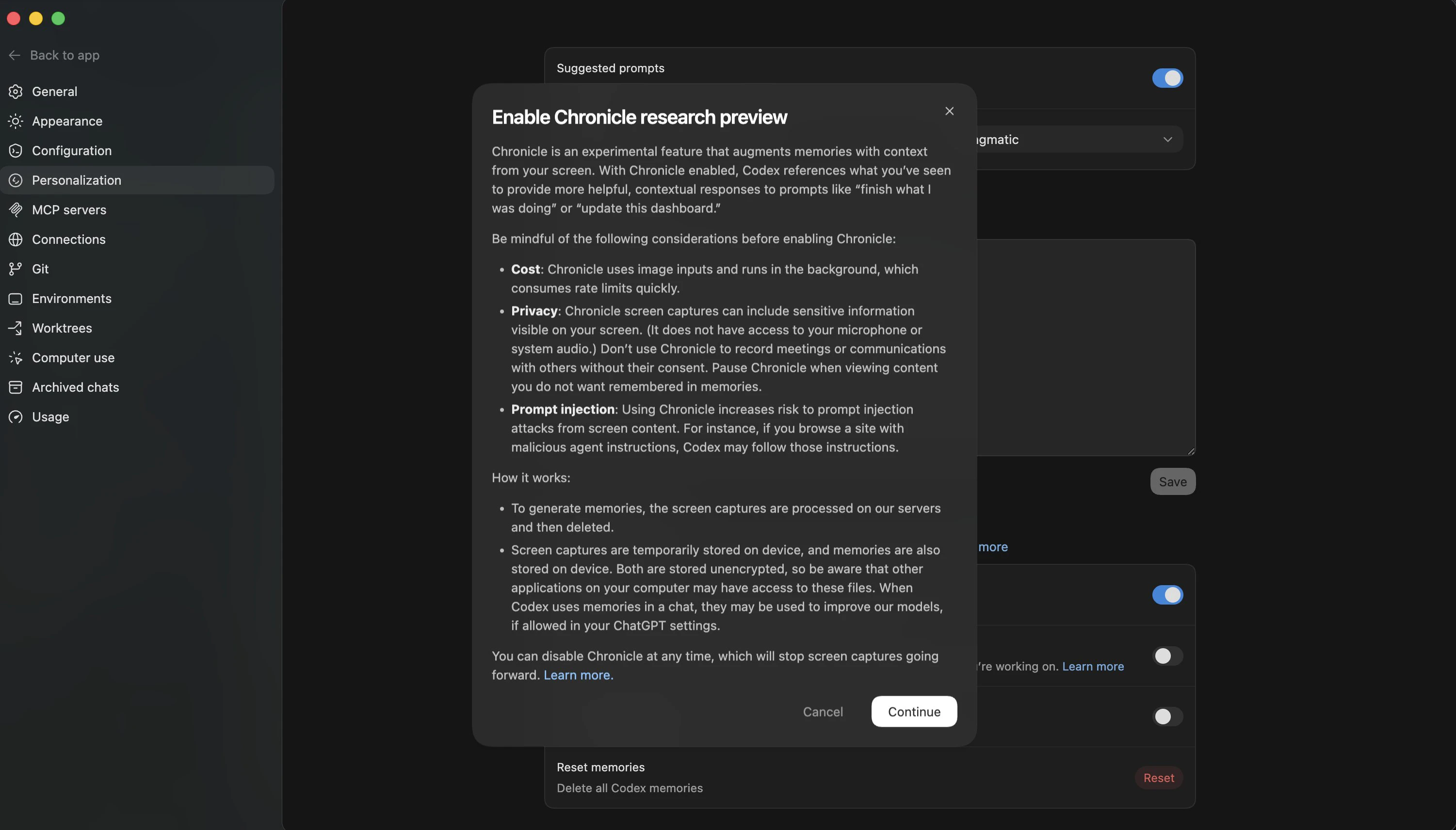 Chronicle screenshot 1
