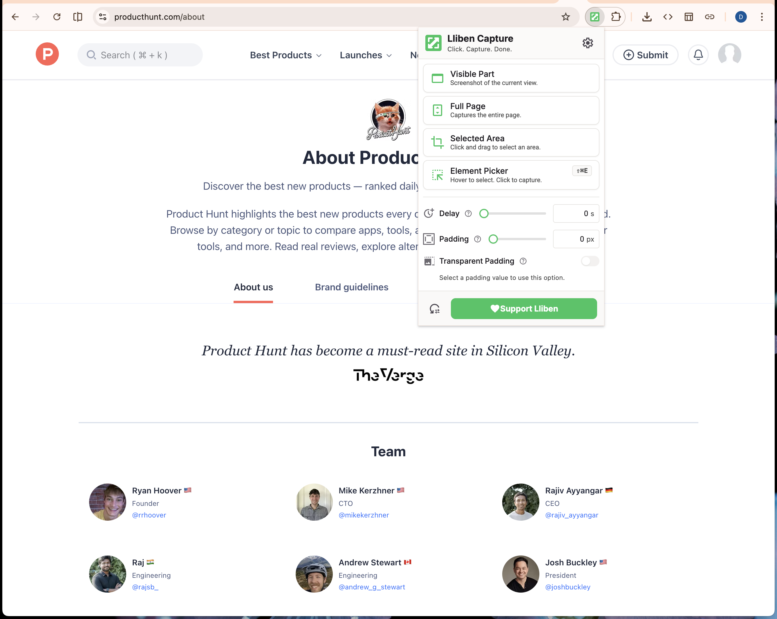 Lliben-Simple Screenshot Tool for Chrome - Screenshot 2 showing product features and functionality