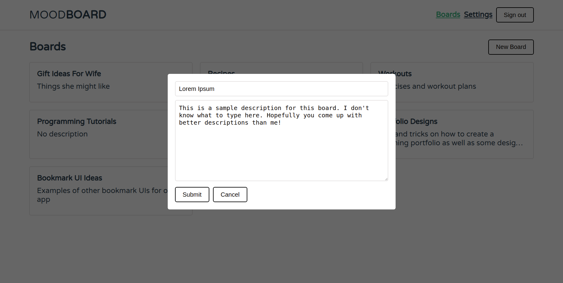 Moodboard gallery image