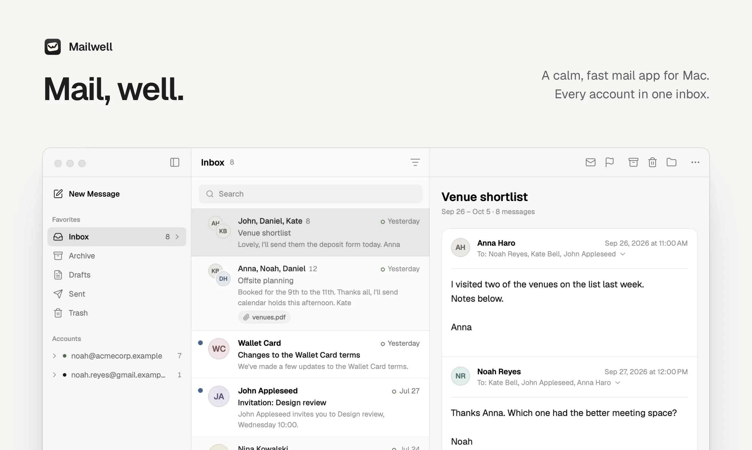 Mailwell screenshot 1