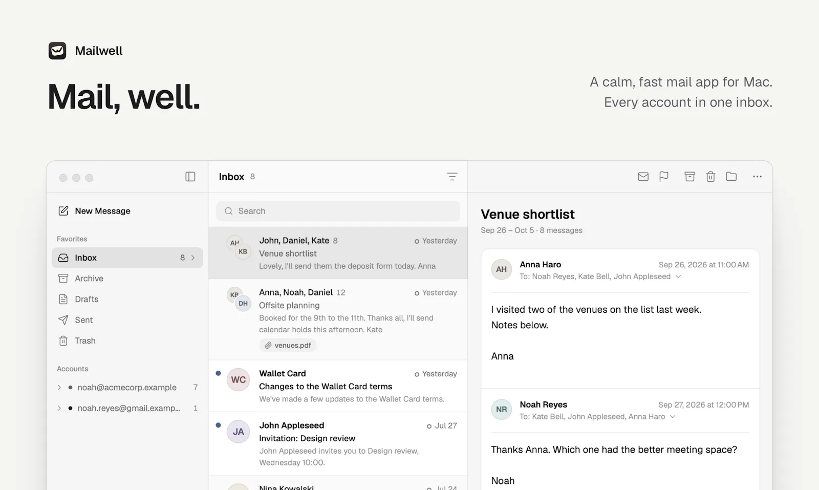 Mailwell screenshot 1