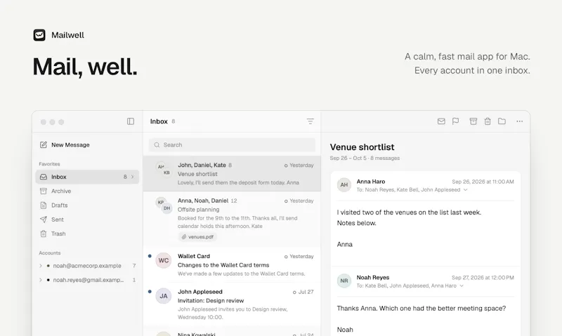 Mailwell screenshot 1