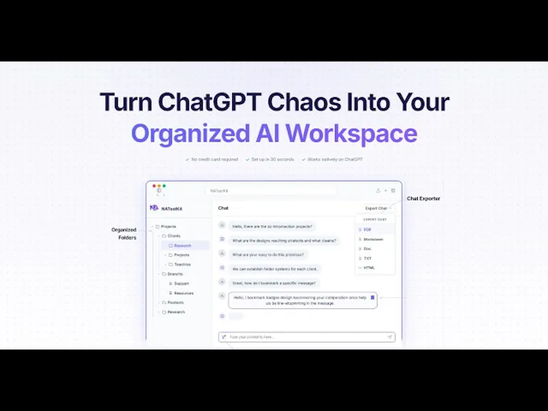 NAToolKit — ChatGPT Organizer screenshot 1 (video preview)