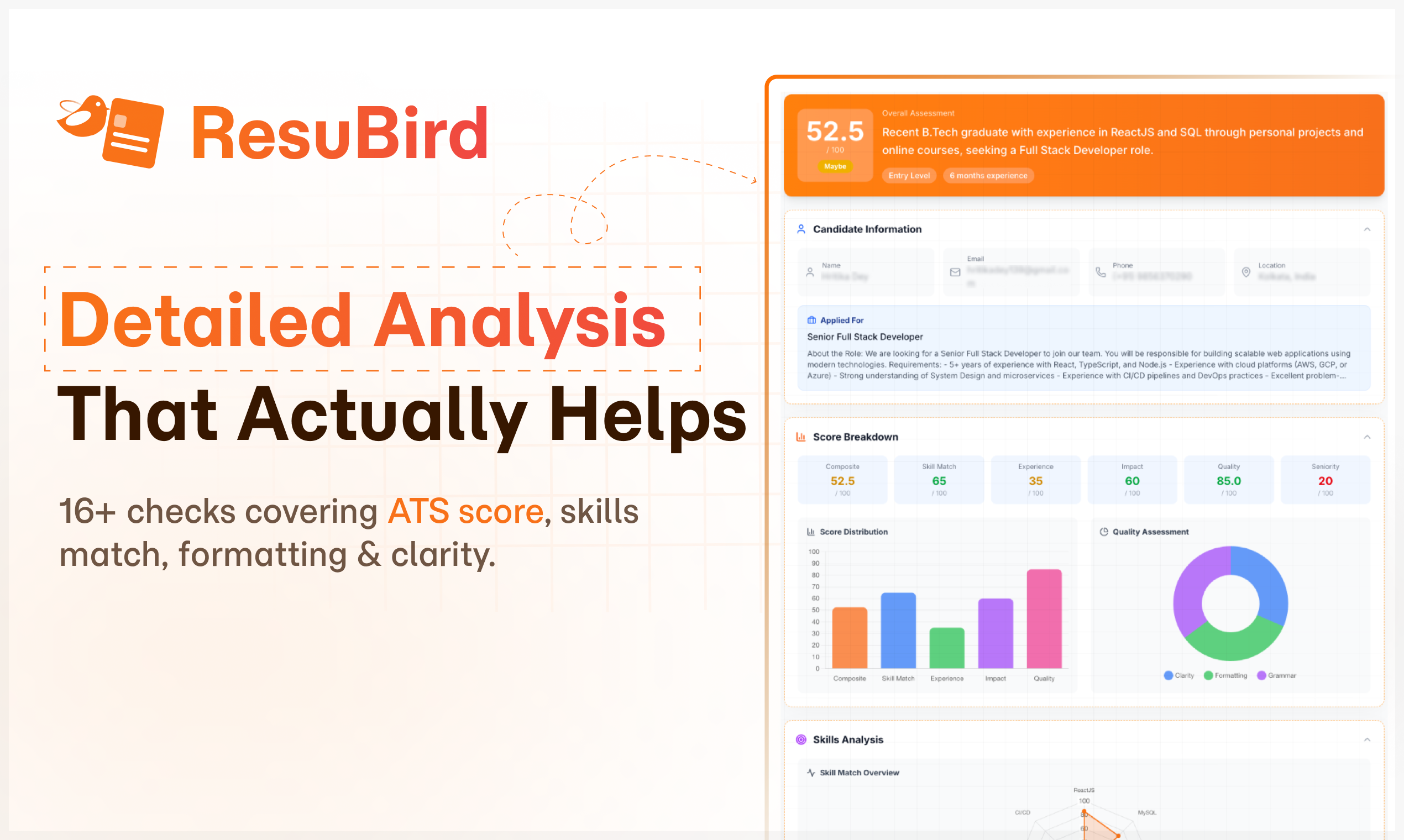 ResuBird - Screenshot 2 showing product features and functionality