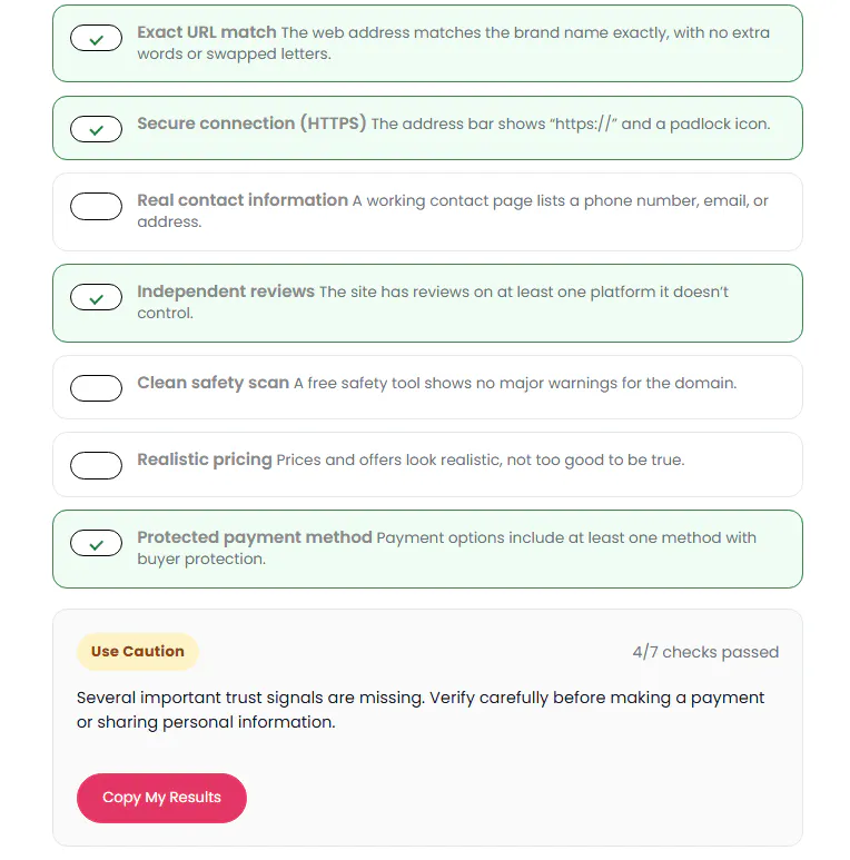 Website Safety Checklist gallery image
