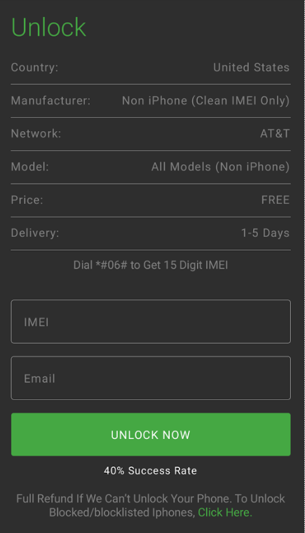 Free IMEI - SIM Factory Unlock gallery image