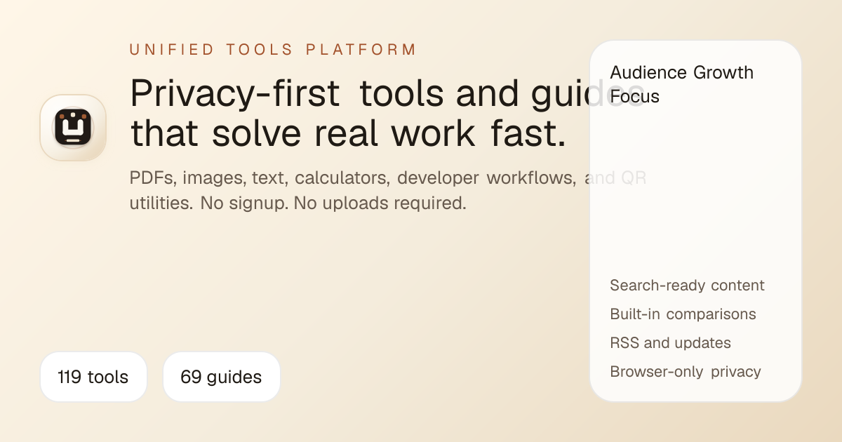 Unified Tools Platform gallery image