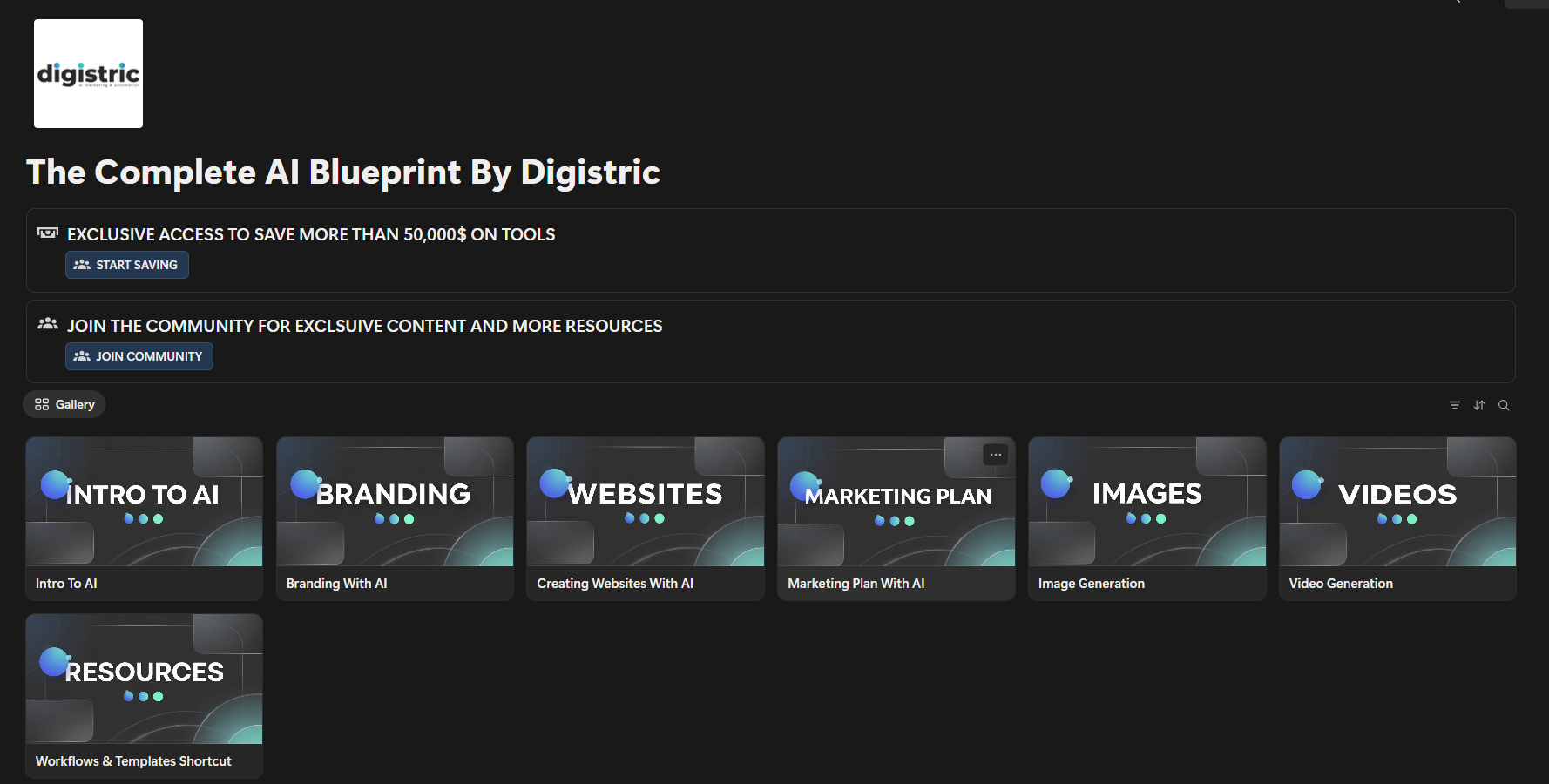The Complete AI Marketing Blueprint  - Main product screenshot demonstrating key features and user interface