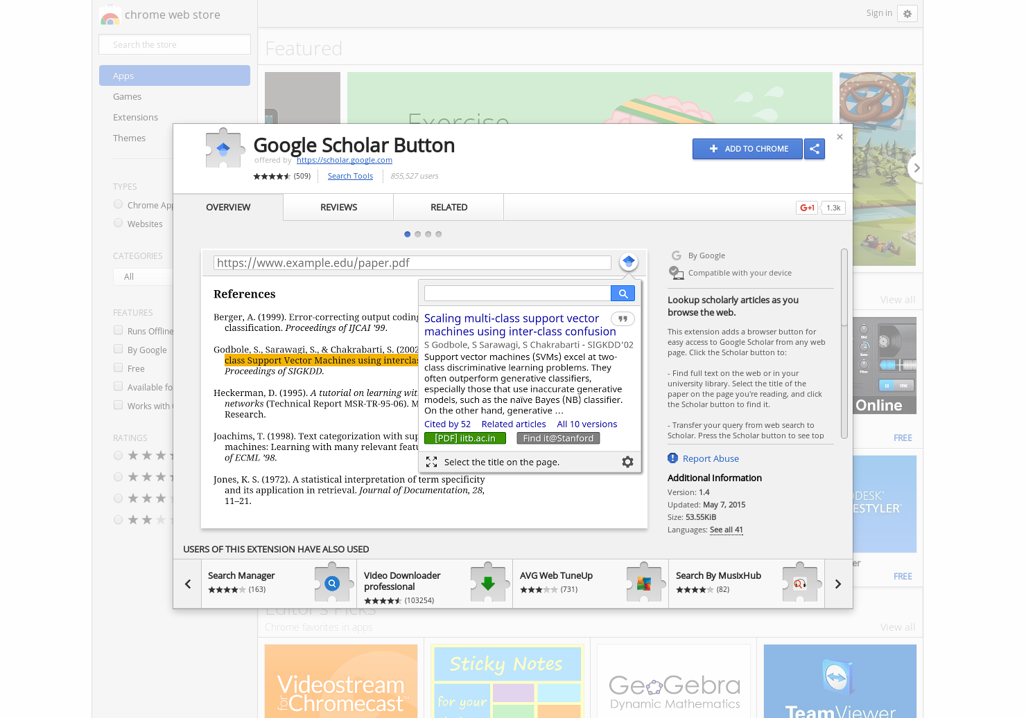 Google Scholar Button gallery image