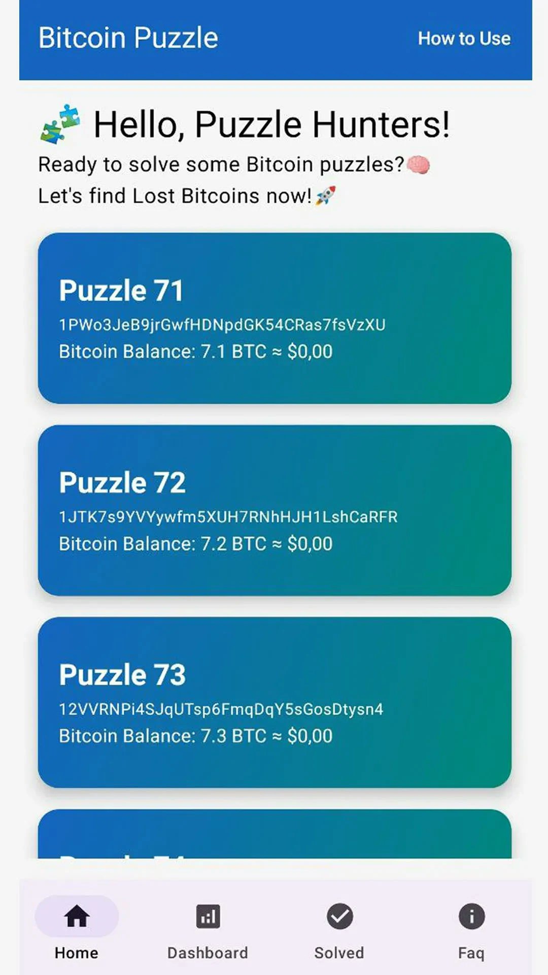 Media Solver teka -teki bitcoin - Imbas BTC Kunci berkisar di luar talian dengan mod rawak atau berurutan 1