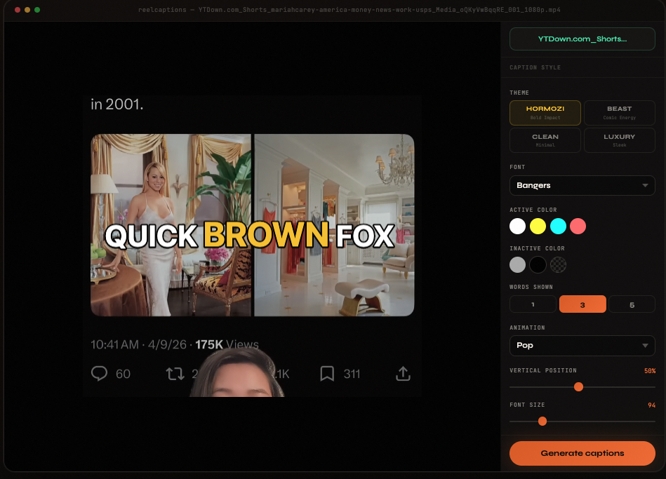 Reel Video Captions gallery image