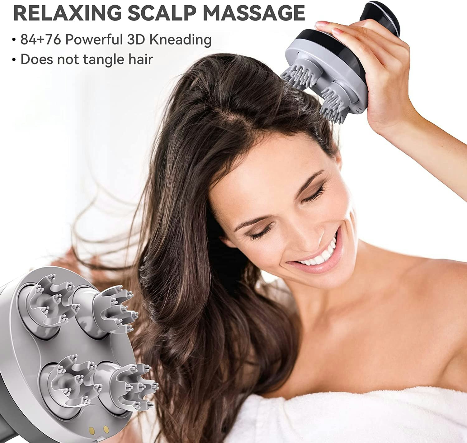 Kusker Electric Scalp Massager Cordless media 1
