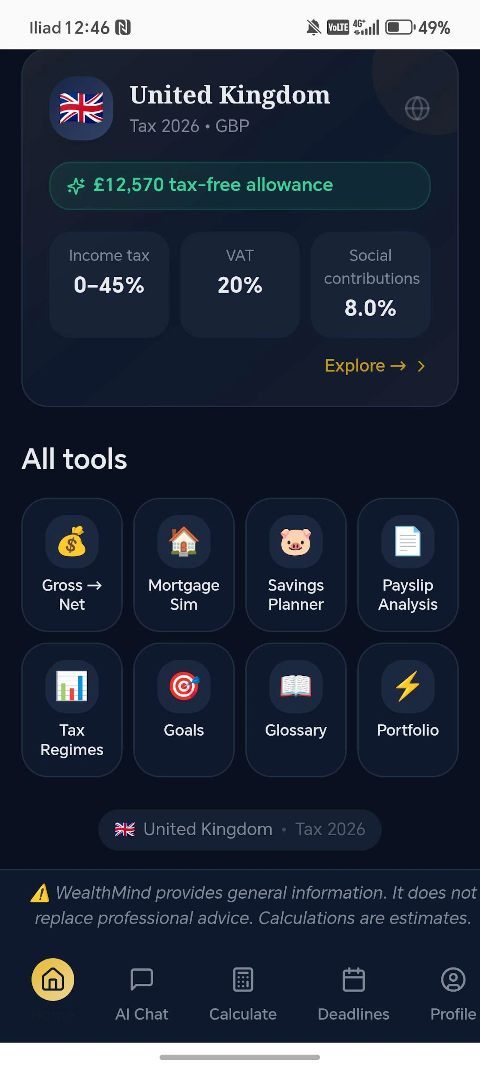 wealthmind:finance & tax screenshot 3