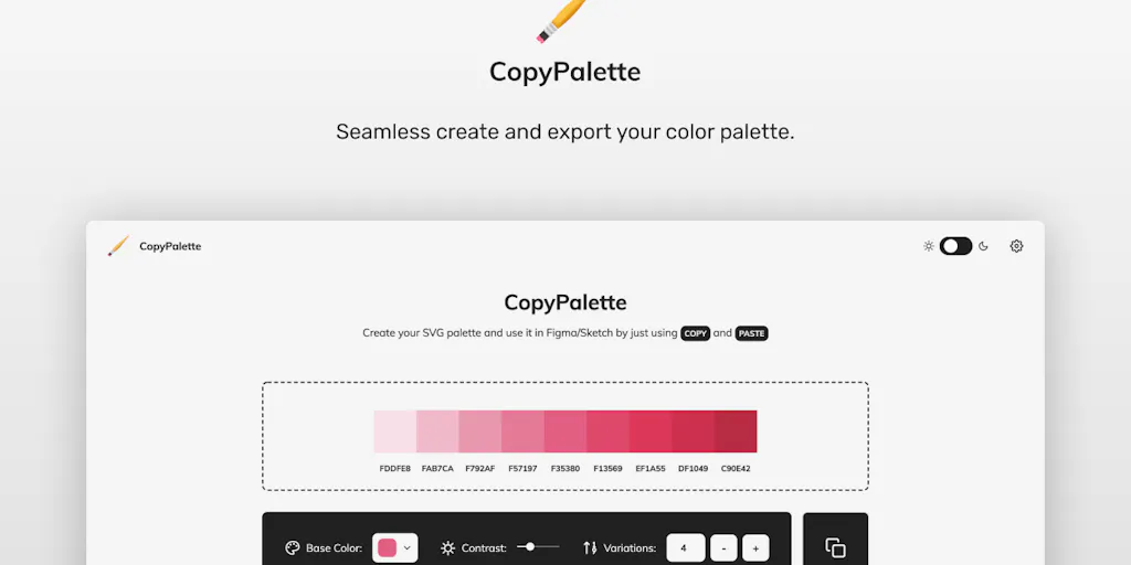CopyPalette: Copy-paste your color palette in a blink 🤙 | Product Hunt