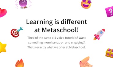 Illustration verschiedener Blockchain-Technologien und Projekte, die von Metaschool für die Web3-Entwicklungssafari angeboten werden.