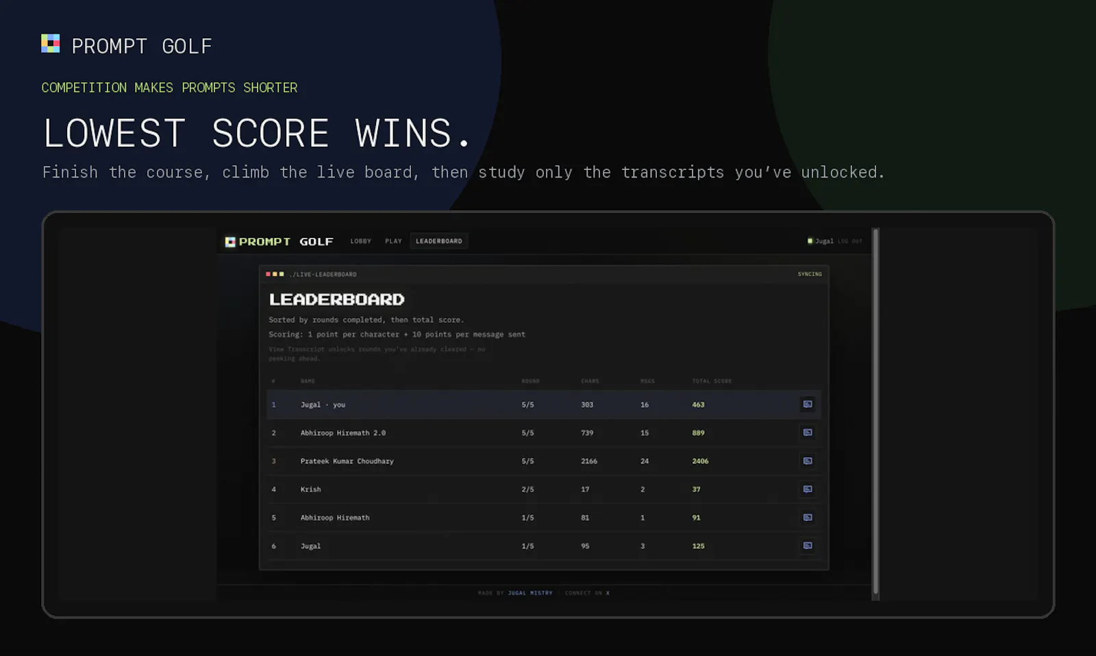 Prompt Golf screenshot 3
