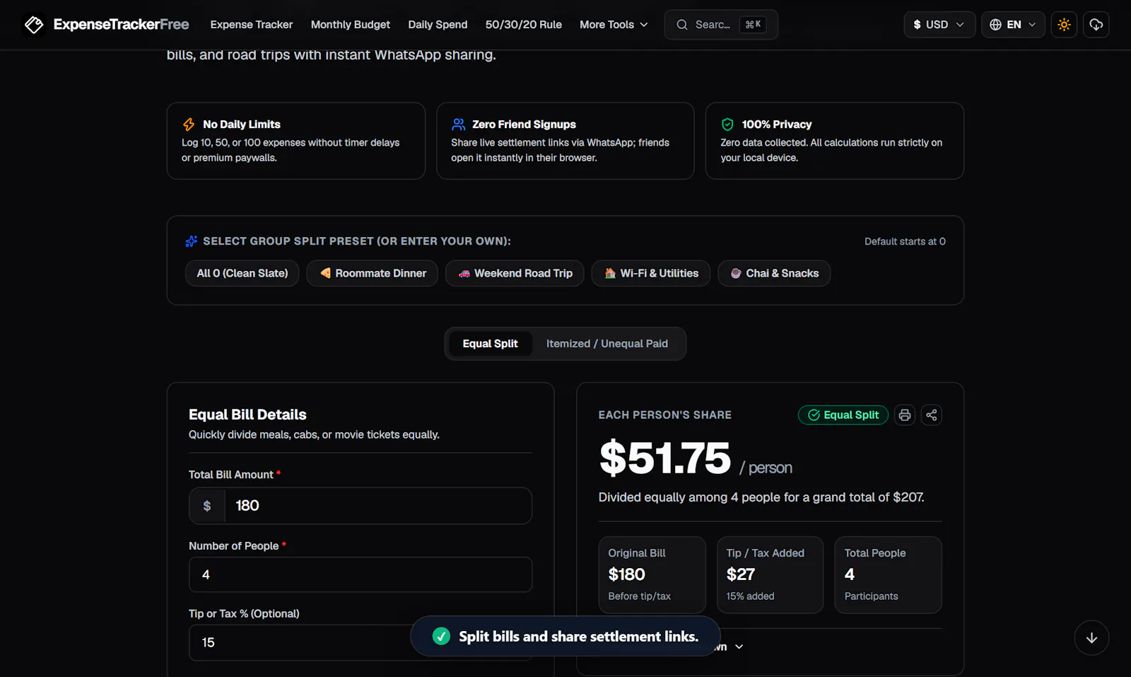 ExpenseTrackerFree screenshot 5