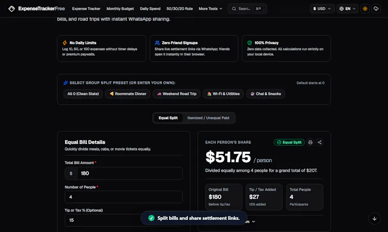ExpenseTrackerFree screenshot 5