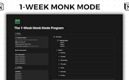 1-Week Monk Mode Program media 1