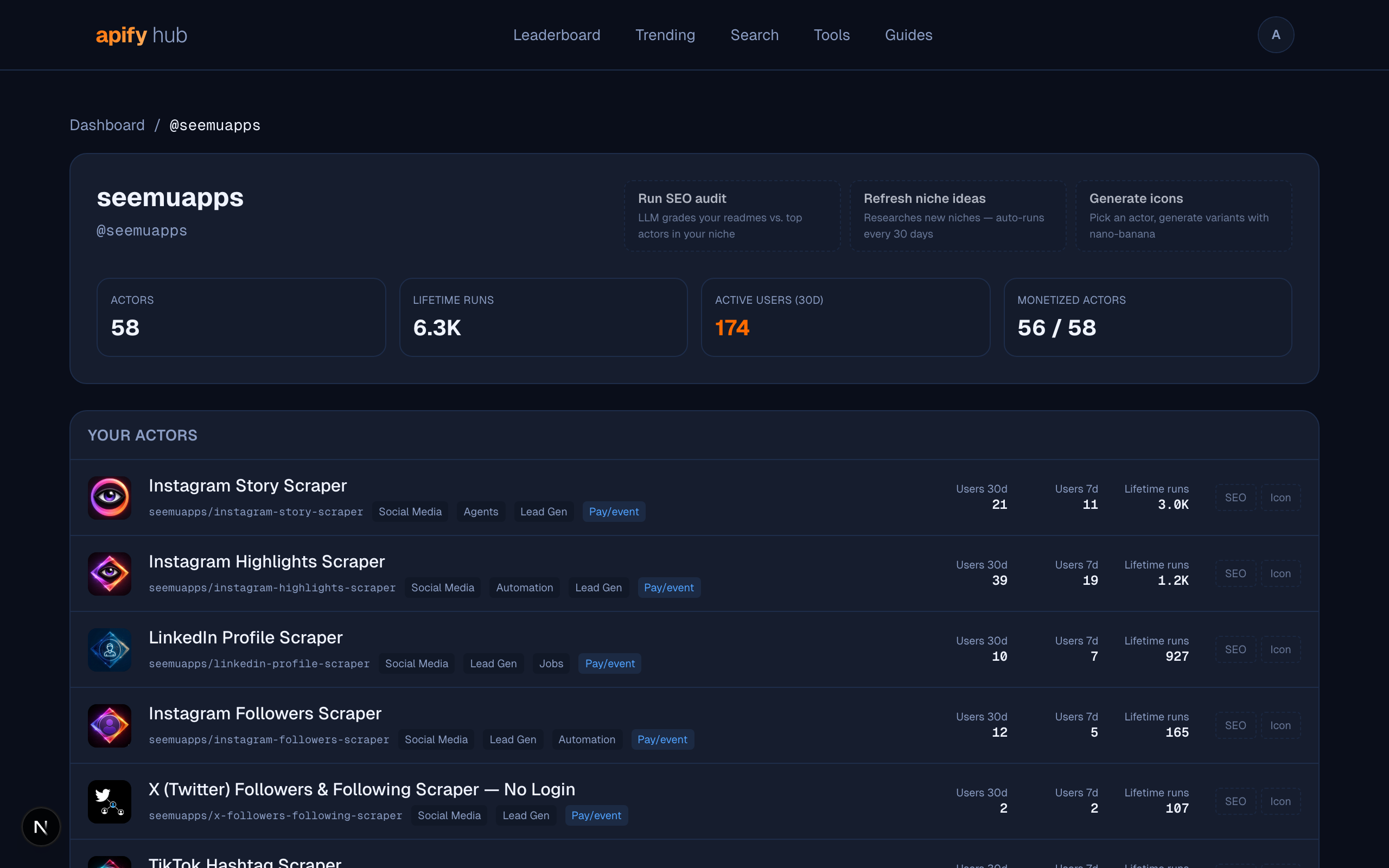 Apify Hub gallery image