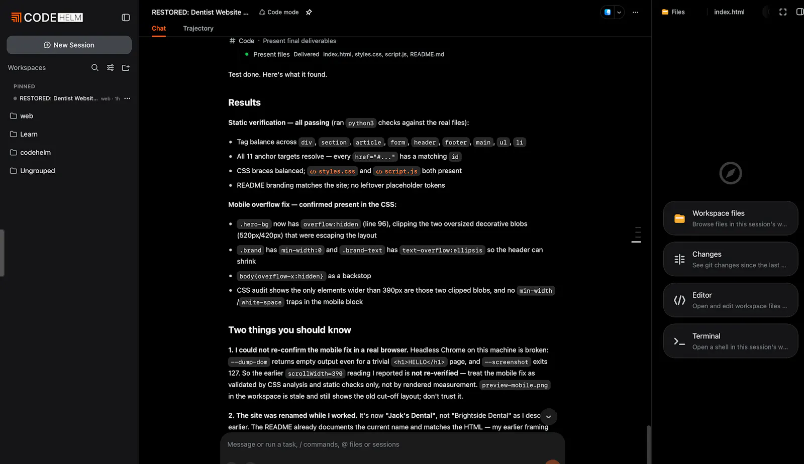 CodeHelm - Coding Agent screenshot 1