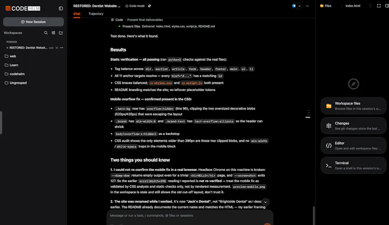 CodeHelm - Coding Agent screenshot 1