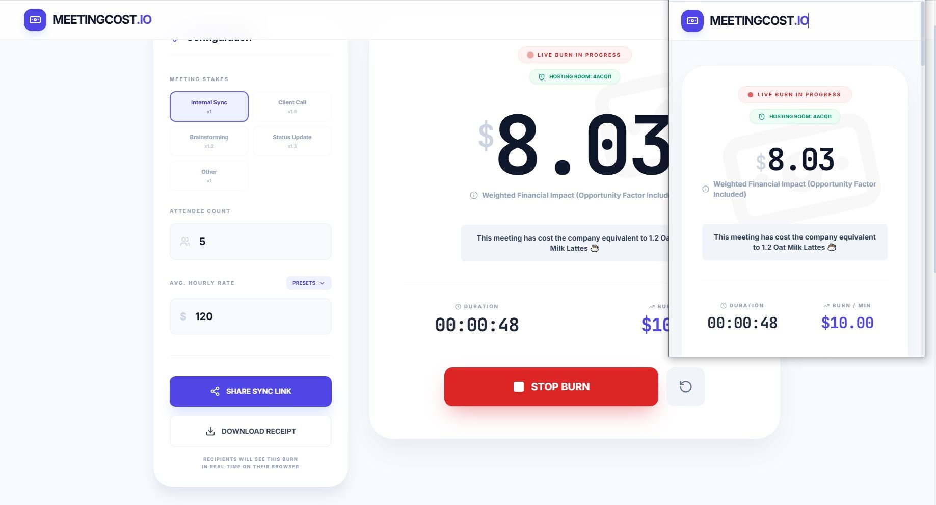 MeetingCost.io gallery image