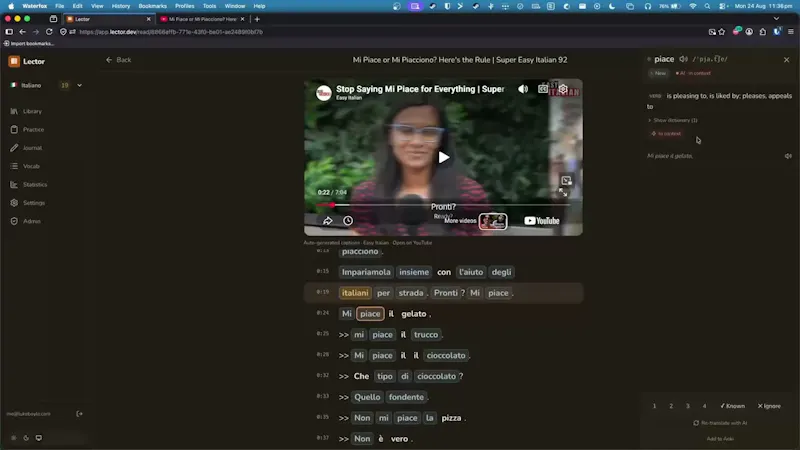 Lector screenshot 1 (video preview)