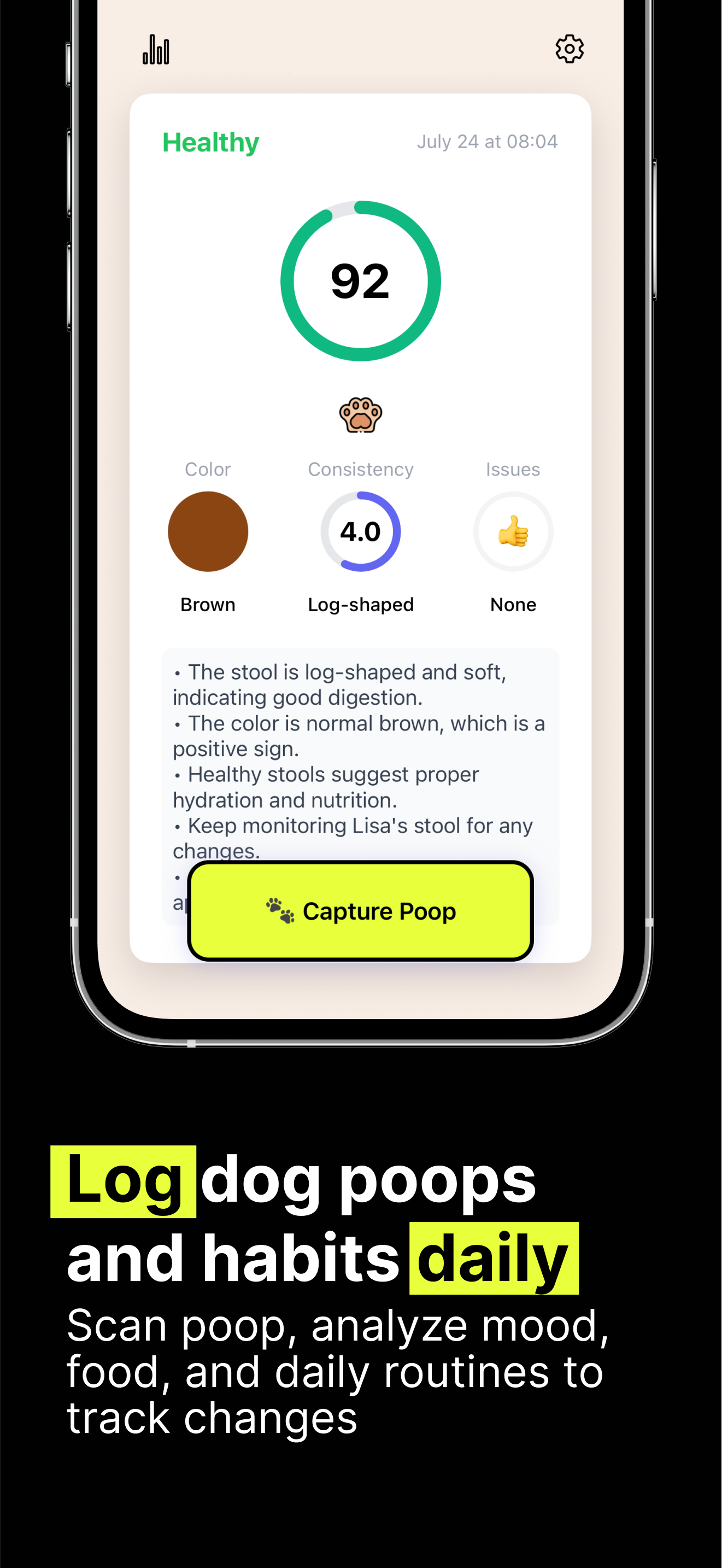 PoopDog - Scan your dog’s poop. Track their day. Catch issues early media 4